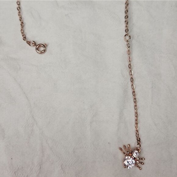 Rhinestone Spider Necklace Earrings - Picture 6 of 6